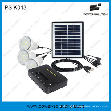 3 Lamps Solar Lighting Kits with Mobile Charger